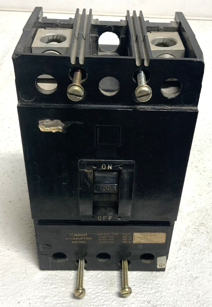Square D KAL-26150 Series Circuit Breaker 2-Pole Molded Case 150Amp 600V 266E