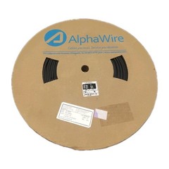 Alpha Wire FIT-221-1/4 Black 1/4in-to-1/8in 2:1 Heat Shrink Tubing 250 Ft