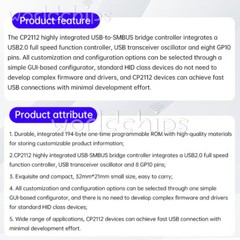 CP2112 Debug Board USB to SMBus I2C Communication Module For CCS811 Board Type-C