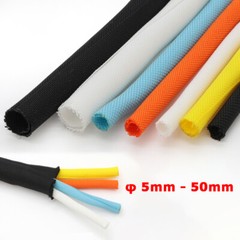 Braided Cable Sleeving Expandable Wire Harness Marine Auto Sheathing Self Close