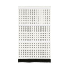 Panduit PCMB-3, 1.38 x 0.22, White/Black, 1 to 45 Legend, Wire Marker Book, 1 pc
