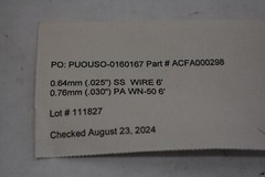 Wire .025″ & .034″ Wire 6ft PA WN-50 ACFA000298 111827 Stainless Steel