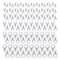 120PCS 6 in 1 Soldering Lugs Crimp Weld Ring Lug Terminal Brass Silver Plated…