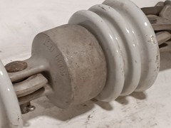 Porcelain high-voltage electrical insulator, 45 Ft/Lb, 6-3/0 ACSR, 6-4/0 AL