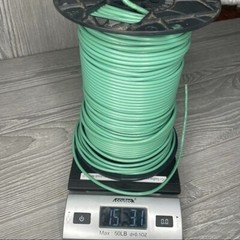 Large spool of encore wire Corp 10awg green copper wire unknown length