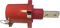 Leviton 033-49FR2-XR 49 Series 1000V 1135A Single Pole Female Receptacle Red