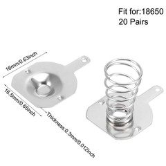 20 Pairs 18650 Battery Spring Contact Plate Set