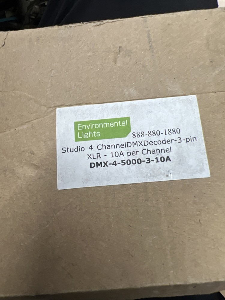Environmental Lights DMX-4-5000-3-10A Studio 4 Channel DMX Decoder 3-Pin XLR …