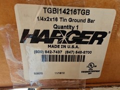 Harger TGBI14216TGB TIN Copper Ground Bar 1/4 x 2 x 16 Insulators lightning