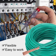 200 Feet Electrical Wire Insulated Stranded Copper 12 AWG Wire Cable,Green