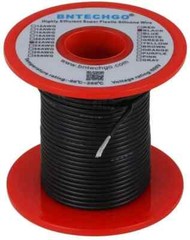 BNTECHGO 22 Gauge Silicone wire spool 100 ft Black Flexible 22 AWG Stranded Tinn