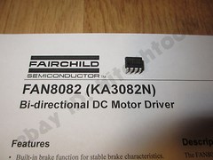 (Qty 5) Fairchild FAN8082 bi-directional DC motor driver