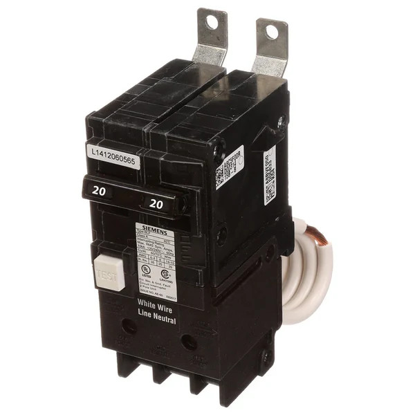 NIB – Siemens – B220GF – Circuit Breaker 20 Amp 2 Pole 120/240V Bolt-On Ground