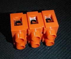 2PC WIRE TERMINAL BLOCK STRIP #22-12 AWG 3 POLE 25A H2519-3#ORANGE
