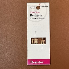 Lot of 4 packs, 1/2 watt Radio Shack Resistors, Assorted Ohm