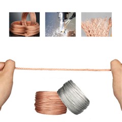 Round Tinned/Copper Braid Cable Bare Copper Braid Wire Ground Lead 2.5mm²- 90mm²