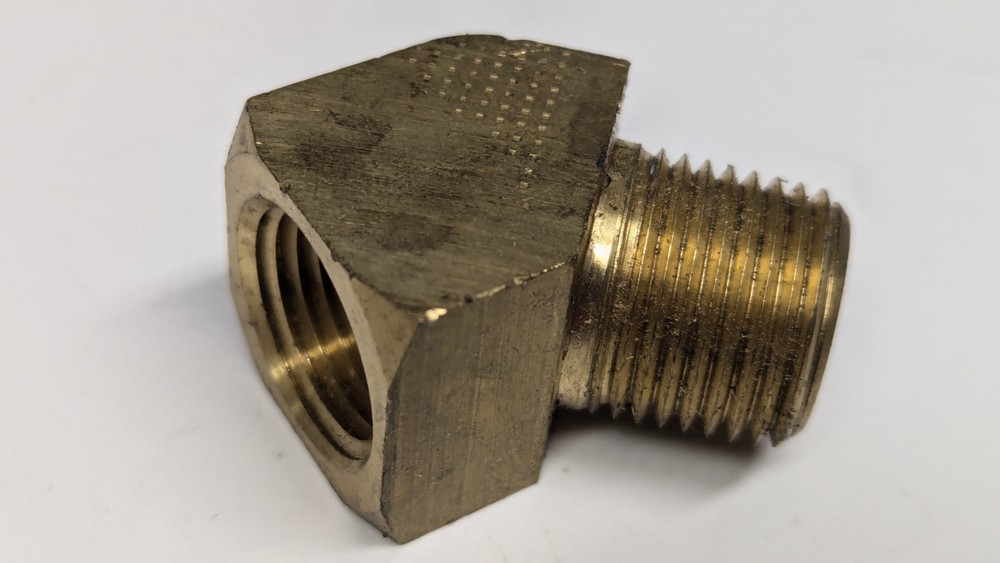 NOS Parker 1/2” MNPT x 1/2” FNPT 45° Brass Street Elbow, 2214P-8-8