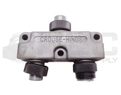 LOT OF 2 COOPER CROUSE HINDS 5000111-554 5P DNET Y ADAPTERS