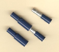 50 Blue Insulated SNAP PLUG M & F Terminal Connector #16-14 Wire Gauge AWG .180