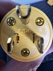 2 Each Plugs-Cooper/Eaton 4867-BOX 15-Amp 125-Volt Heavy-Duty Straight Plugs