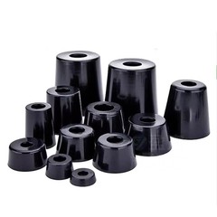 Round Cabinet Black Rubber Instrument Case Feet Foot Circular Choose Size