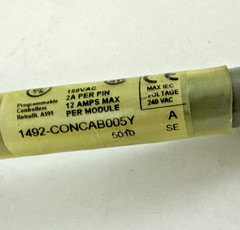 ALLEN BRADLEY 1492-CONCAB005Y WIRE MODULE CABLE 160VAC 12A SER.A