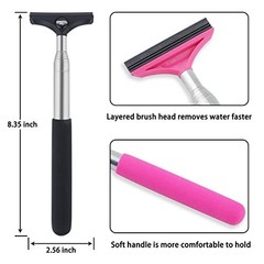 Car Side Mirror Squeegee Retractable 39 Inches 2 Pack for Rain Water Fog