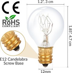Aromatic Medium Size Wax Warmer Mini Globe G30 Round Bulb 25W E12 Candelabra