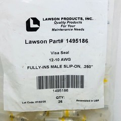 25 PACK LAWSON 1495186 VISA SEAL 12-10 AWG FULLY-INS MALE SLIP-ON .250″