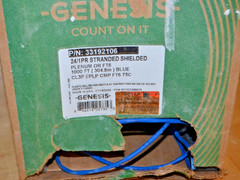 Honeywell 24/1PR ~ BACnet Blue Twisted Pair Communication Wire 1000ft *NOT FULL*