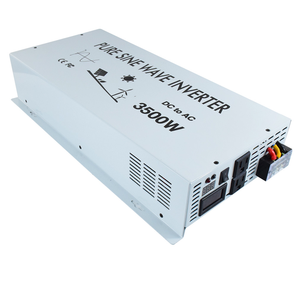3500W Pure Sine Wave Power Inverter 24V DC to 110V/120V AC Solar Inverter rv new