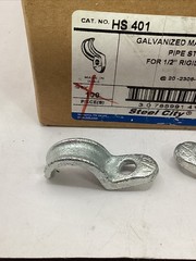 SteelCity HS401 Galv. Malleable Iron Pipe Straps For 1/2” Rigid Conduit Qty 100