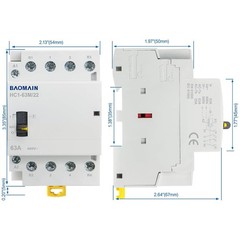 4 Pole Modular Contactor 63A 2NO2NC Normally Open Normally Closed DIN Rail