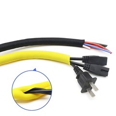 Braided Split Cable Wire Sleeve Self-WRAP Wire Harnessing Sheathing Many Colours