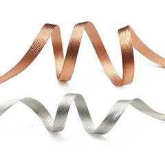 Tinned/Bare Copper Flat Wire Metal Shielding Braided Sleeving Wide Ground Strap