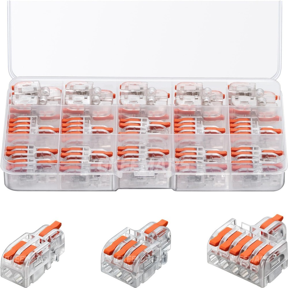 GKEEMARS 26Pcs Compact Splicing Connectors Wire Kit 2, 3 and Clear