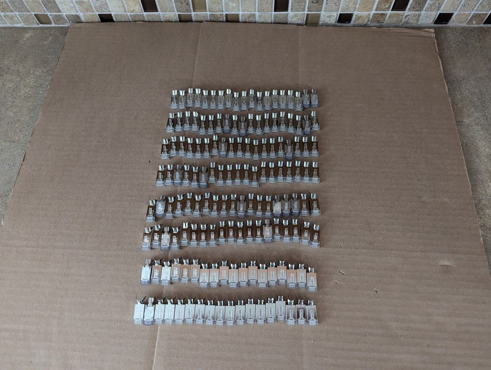 LOT OF 150 PLATINUM TOOLS 106190 RJ45 CAT6A 10 GIG SHIELDED CONNECTOR V4-2(21)