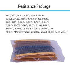 Electronic Component Kit 1390 Pcs LED Diodes Resistors Capacitors Transistors