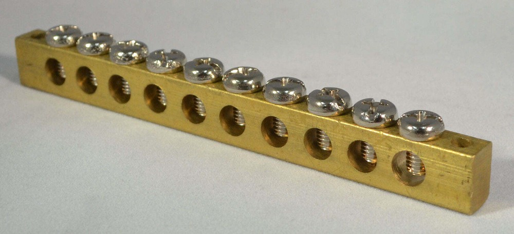SUNS International G-12810 10 Terminal Grounding Bus Bar