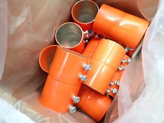 BRIDGEPORT 244-SO ORANGE SET SCREW EMT COUPLING 1-1/2 COUPLING 01220410845