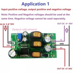 1/2*Positive&Negative Dual DC-DC Boost-Buck Converter +-5V 6V 9V 10V 12V 15V 24V
