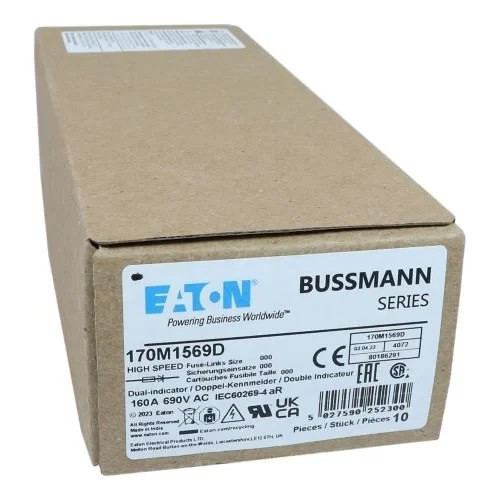 10PCS LOT- Eaton Bussmann 170M1569D high speed square body fuse 690V/160A-New
