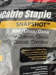 Gardner Bender MultiCable Staple Snapshot NM/Coax/Data Sealed bag of 20 MCS-20W