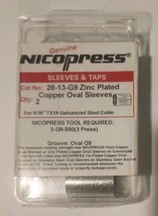 Nicopress Zinc Plated Copper Oval Sleeves – 5/16″ (2ea) 28-13-G9