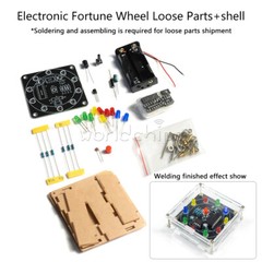 LED Electronic Lucky Rotary Kit NE555 CD4017 DIY Practical Soldering Practice
