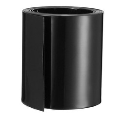 PVC Heat Shrink Tubing 56mm Flat Width for AAA Power Suppliers Black
