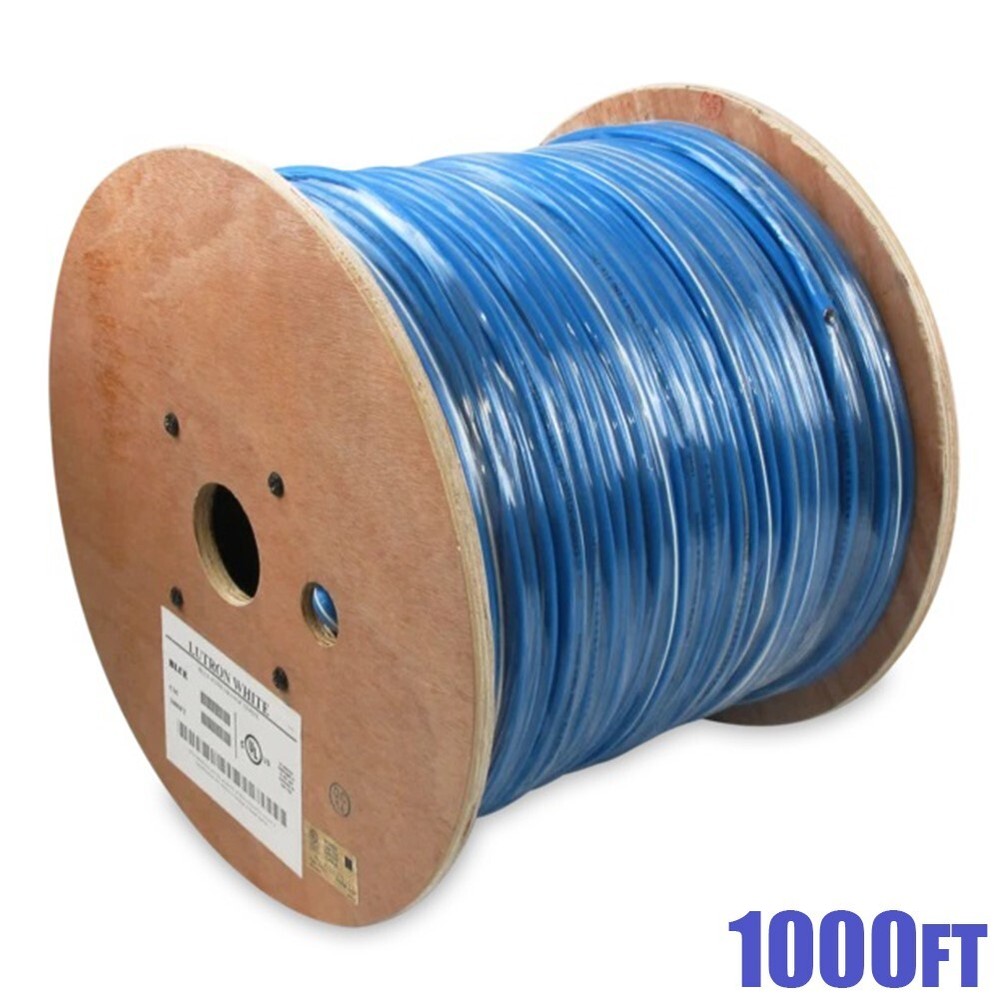 1000FT 18AWG 4 Conductor Stranded Shielded with Drain Lutron White Cable
