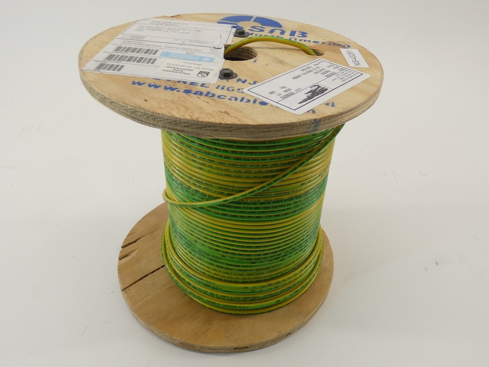 Allied Wire and Cable 31672787 Hook-Up Wire Green Yellow Spool – NEW Surplus!