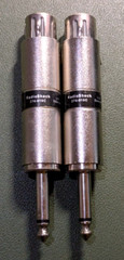 LOT 2 RadioShack 274-016C XLR Female to 1/4″ Plug Lo-Z to Hi-Z Balanced Adapter