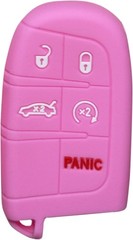 5-Button Key Fob Case Cover in Pink, Compatible with Multiple Mode Model: Pink